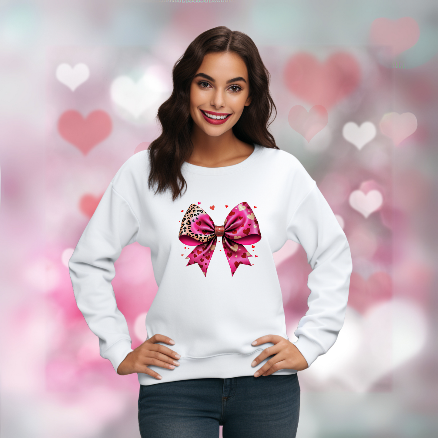 VALENTINES BOW SWEATSHIRT