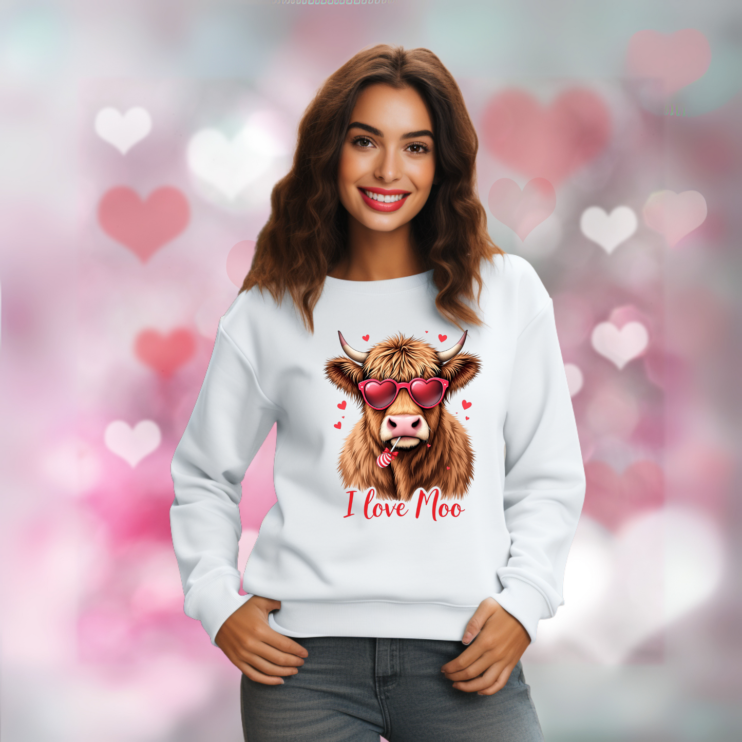 FARM ANIMALS VALENTINES SWEATSHIRT