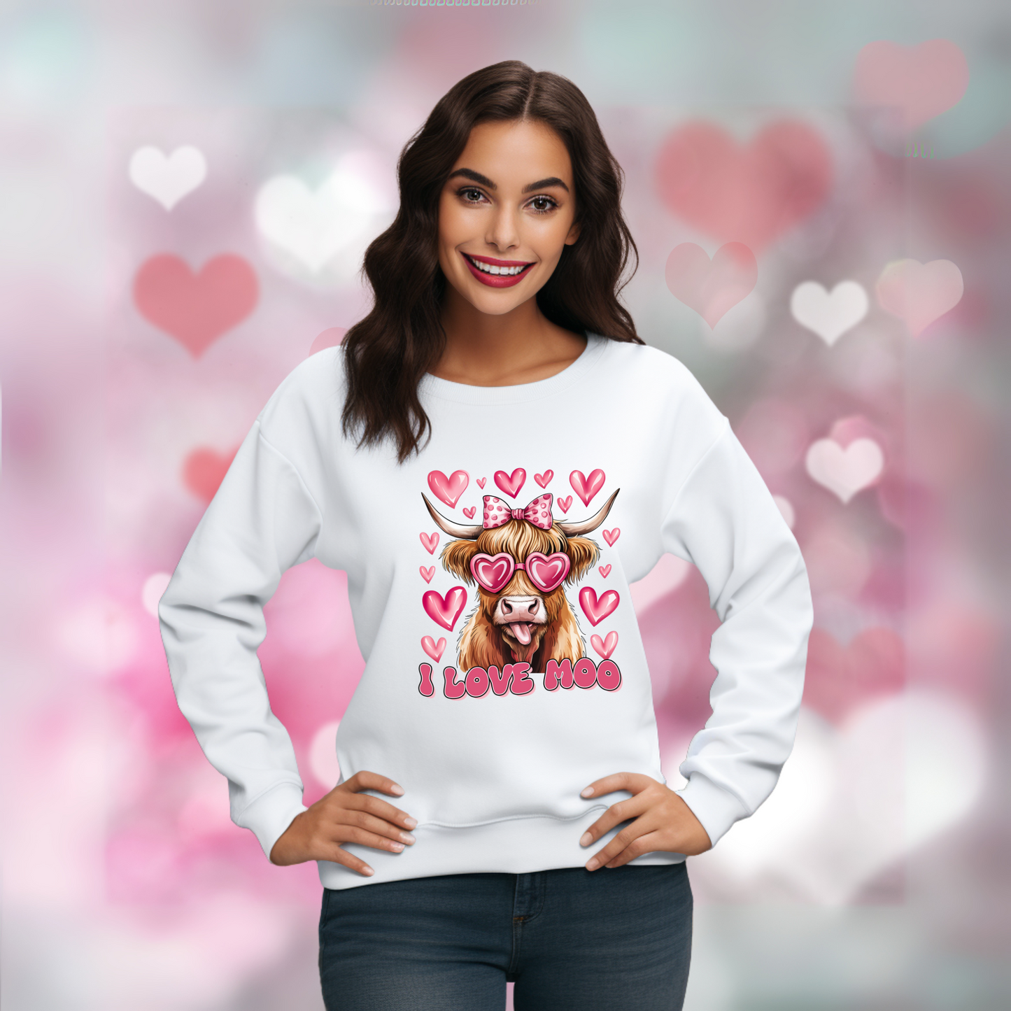 FARM ANIMALS VALENTINES SWEATSHIRT