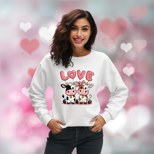 FARM ANIMALS VALENTINES SWEATSHIRT